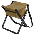 Deluxe Coyote Brown Folding Camp Stool W/ Pouch